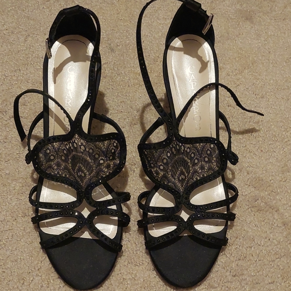 Black Lace Heels